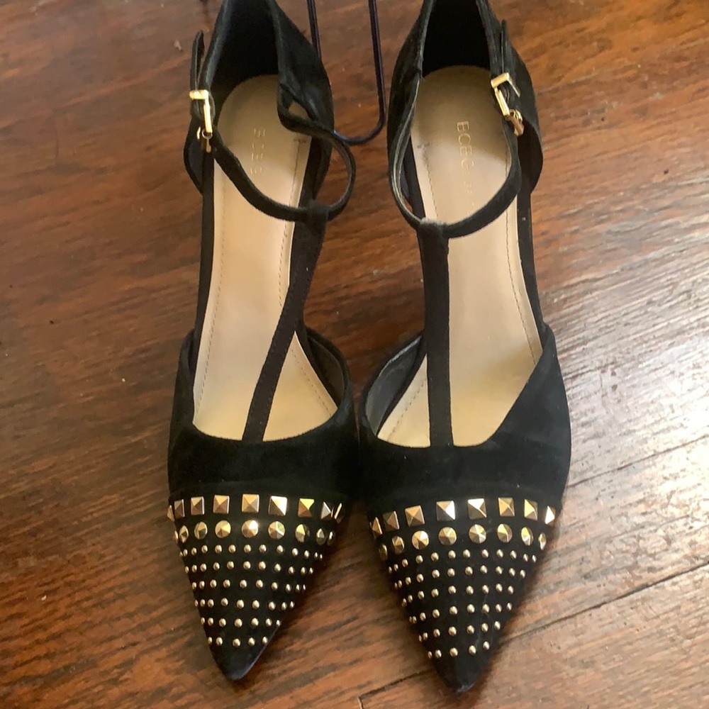 Gold studded heels
